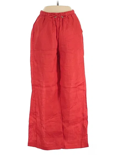Pre-owned Monday Swimwear Linen Pants In Red