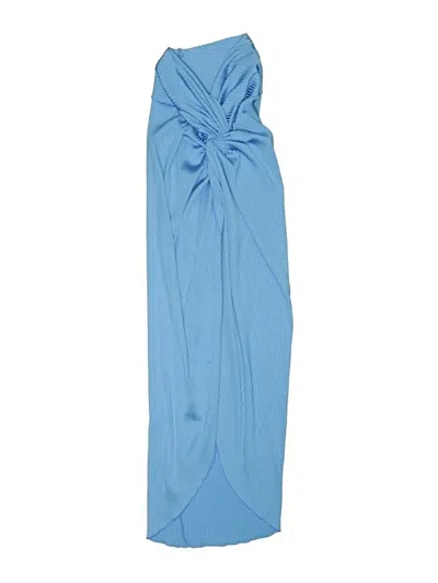 Pre-owned Monday Swimwear Sleeveless Top Blue One Shoulder Neckline Tops