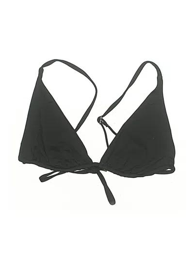 Pre-owned Monday Swimwear Swimsuit Top Black Solid Pattern Swimwear