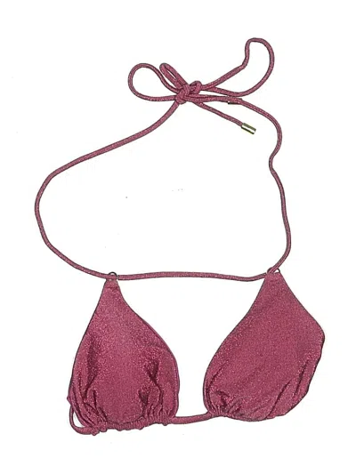 Pre-owned Monday Swimwear Swimsuit Top Purple Solid Pattern Swimwear