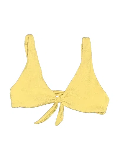 Pre-owned Monday Swimwear Swimsuit Top Yellow Swimwear
