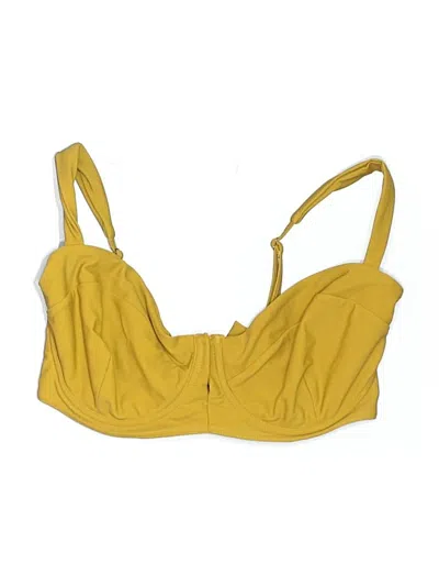 Pre-owned Monday Swimwear Swimsuit Top Yellow Swimwear
