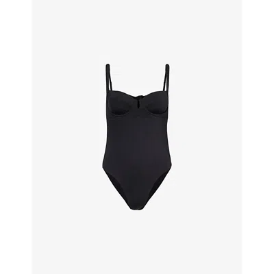 Monday Swimwear Womens Black Rec Clovelly Sweetheart-neck Stretch-recycled Nylon Swimsuit