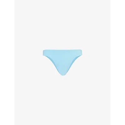 Monday Swimwear Womens Ibiza Blue Byron Stretch Recycled-nylon Bikini Bottoms