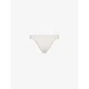 Monday Swimwear Womens Ivory Rec Byron Mid-rise Stretch-recycled Nylon Bikini Bottoms In Ivory Rec