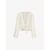 Monday Swimwear Womens Ivory Tahiti Relaxed-fit Woven Top In Ivory