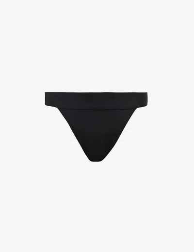 Monday Swimwear Womens Black Rec Argentina High-rise Recycled-nylon-blend Bikini Bottoms