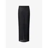 Monday Swimwear Womens Black Linen Fontelina Linen Maxi Skirt