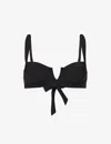 Monday Swimwear Womens Black Rec Clovelly Balconette Bikini Top In Black Rec