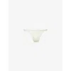Monday Swimwear Womens  Morocco Tortoiseshell-ring Bikini Bottoms In Ivory With Pearl Ring