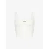 Monday Swimwear Womens Ivory Jersey Aspen Square-neck Stretch-woven Top