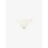 Monday Swimwear Womens Bronte Tortoiseshell-ring Bikini Bottoms Ivory With Pearl Ring In Ivory With Pearl Ring
