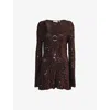 Monday Swimwear Womens Espresso Sequin Montego Sequin-embellishment Knitted Mini Dress In Espresso Sequin
