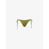 Monday Swimwear Womens Olive Palma Tie-side Bikini Bottoms