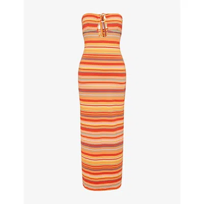 Monday Swimwear Womens Sardinia Strripe Montego Bandeau Knitted Dress