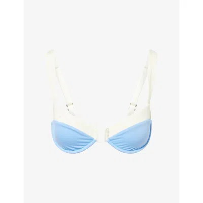 Monday Womens Cala Roja Bikini Top Azure/ivory