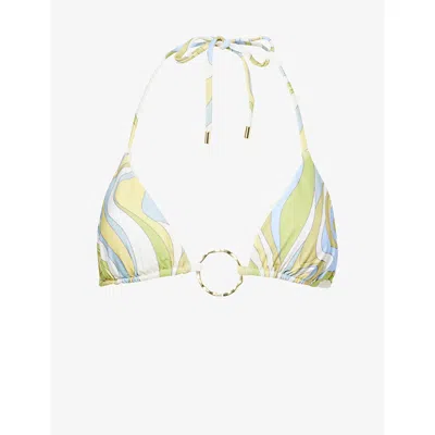 Monday Womens Costa Rei Apple Cannes Triangle Bikini Top In Multi