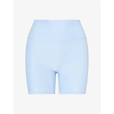 Monday Womens Griffith High-rise Stretch-jersey Shorts Heather Sky