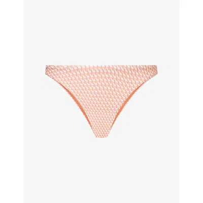 Monday Womens Micro Geo Tamarama Bikini Bottom In Animal Print