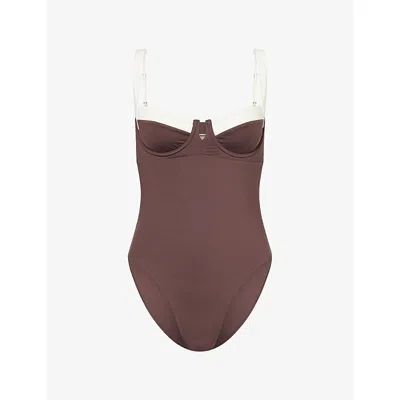 Monday Womens  Clovelly Underwired Swimsuit In Brown