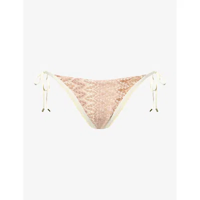 Monday Womens  Palma Tie-side Bikini Bottoms In Porto Cervo Gold