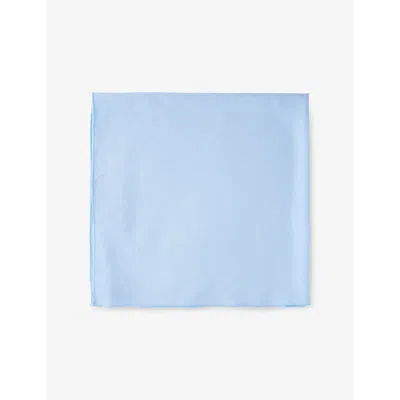 Monday Womens Sky Rayon Square Woven Headscarf