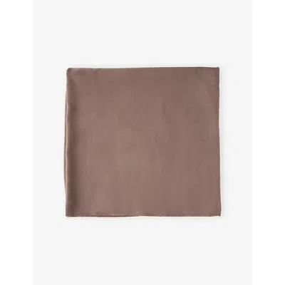 Monday Womens Stone Rayon Square Woven Headscarf