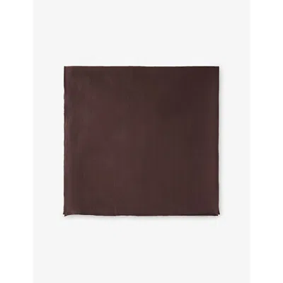 Monday Womens Espresso Rayon Square Woven Headscarf