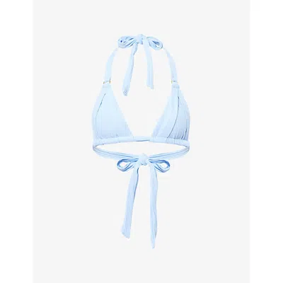 Monday Womens Sky Rib Morroco Halter-neck Bikini Top