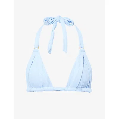 Monday Womens Sky Rib Morroco Halter-neck Bikini Top