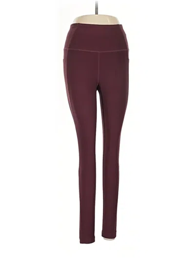 Pre-owned Mondetta Active Pants In Burgundy