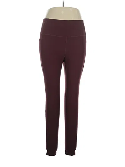 Pre-owned Mondetta Active Pants In Burgundy