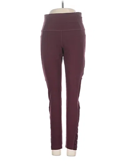 Pre-owned Mondetta Active Pants In Burgundy