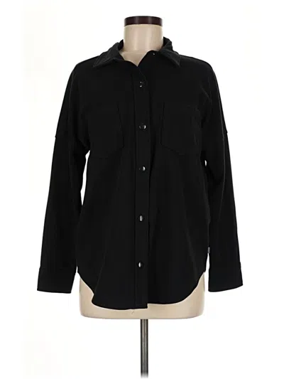 Pre-owned Mondetta Long Sleeve Blouse In Black