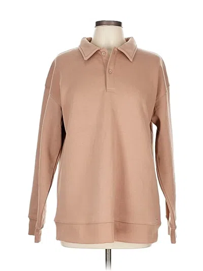 Pre-owned Mondetta Long Sleeve Blouse In Brown