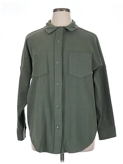Pre-owned Mondetta Long Sleeve Blouse In Green
