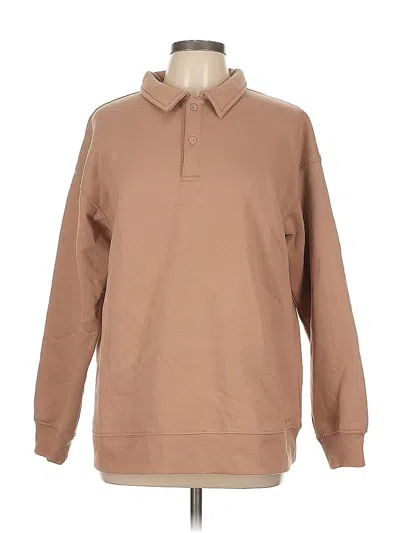Pre-owned Mondetta Long Sleeve Button Down Shirt In Brown