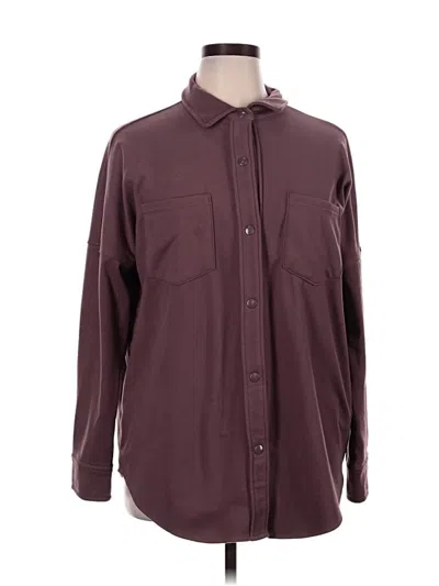 Pre-owned Mondetta Long Sleeve Button Down Shirt In Burgundy