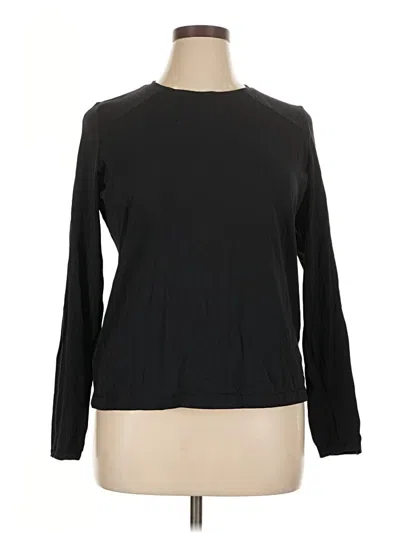 Pre-owned Mondetta Long Sleeve Top Black Crew Neck Tops