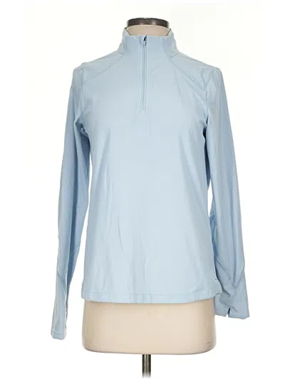 Pre-owned Mondetta Long Sleeve Top Blue High Neck Tops