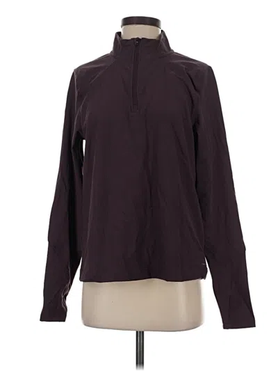 Pre-owned Mondetta Long Sleeve Top Burgundy Turtleneck Tops