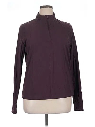 Pre-owned Mondetta Long Sleeve Top Burgundy Turtleneck Tops