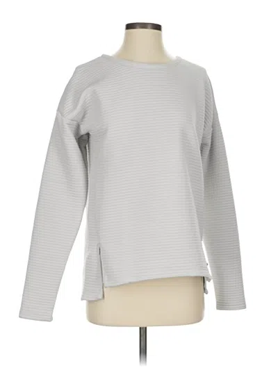 Pre-owned Mondetta Long Sleeve Top Gray Boatneck Tops