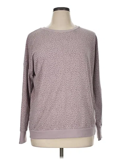 Pre-owned Mondetta Long Sleeve Top Gray Crew Neck Tops