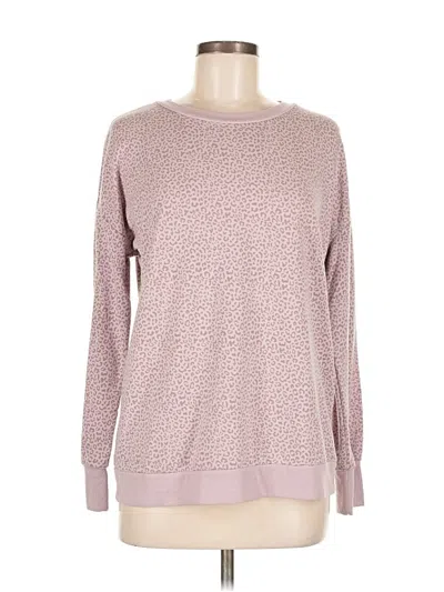 Pre-owned Mondetta Long Sleeve Top Pink Crew Neck Tops
