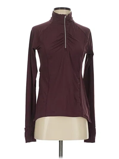 Pre-owned Mondetta Long Sleeve Turtleneck In Burgundy