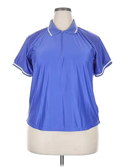 Pre-owned Mondetta Short Sleeve Blouse In Blue