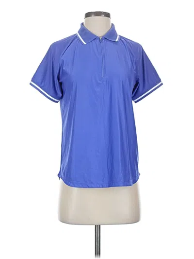 Pre-owned Mondetta Short Sleeve Blouse In Blue