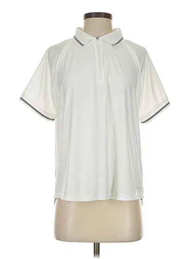 Pre-owned Mondetta Short Sleeve Blouse In Ivory