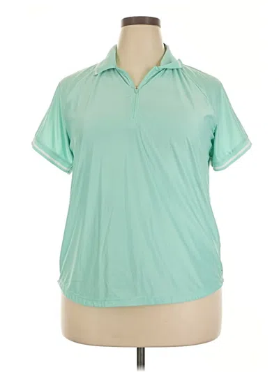 Pre-owned Mondetta Short Sleeve Blouse In Teal